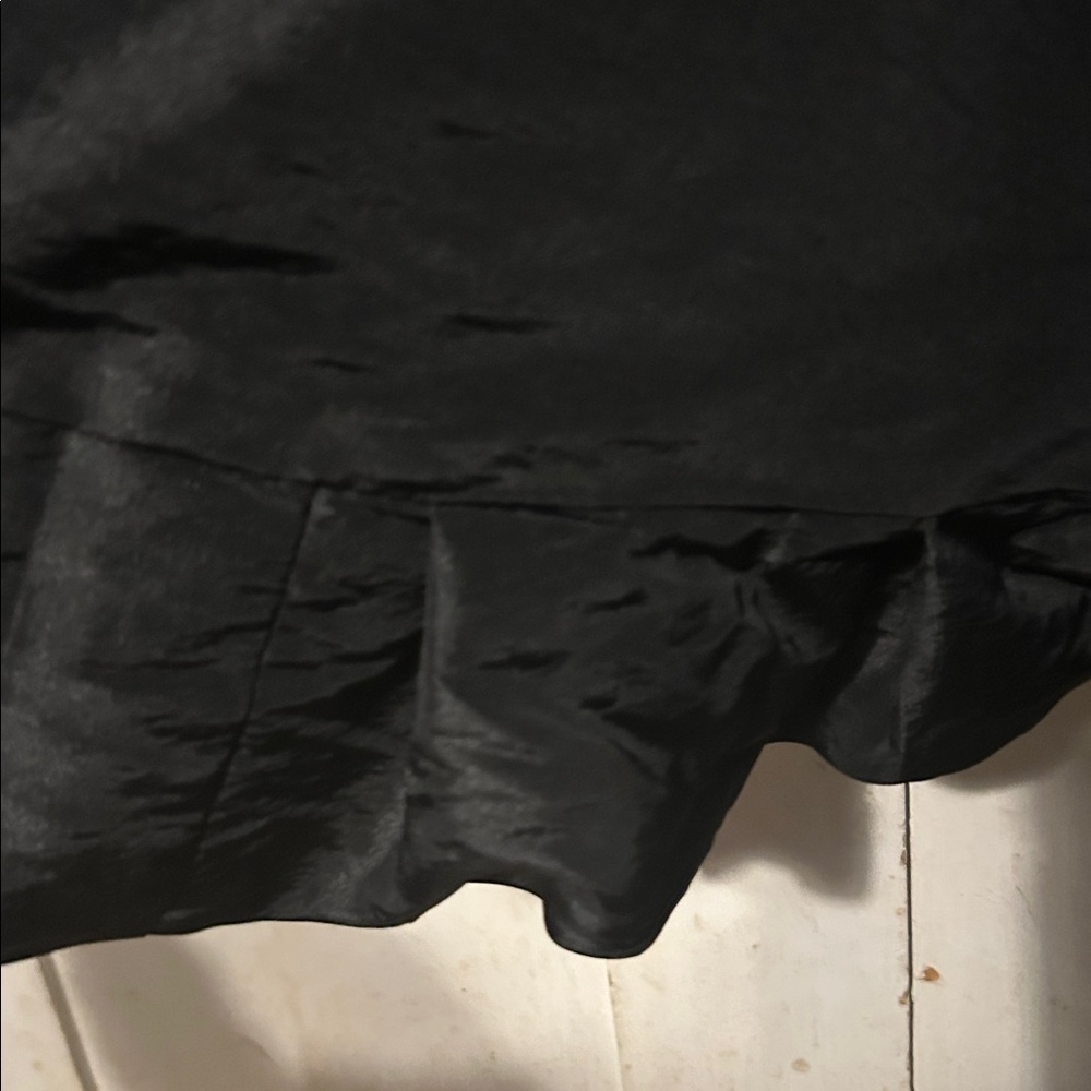 Ex Cond Jerry T Dress Coat Shacket Black Sz XL Crisp Crinkle Metallic Taffeta - Picture 13 of 16